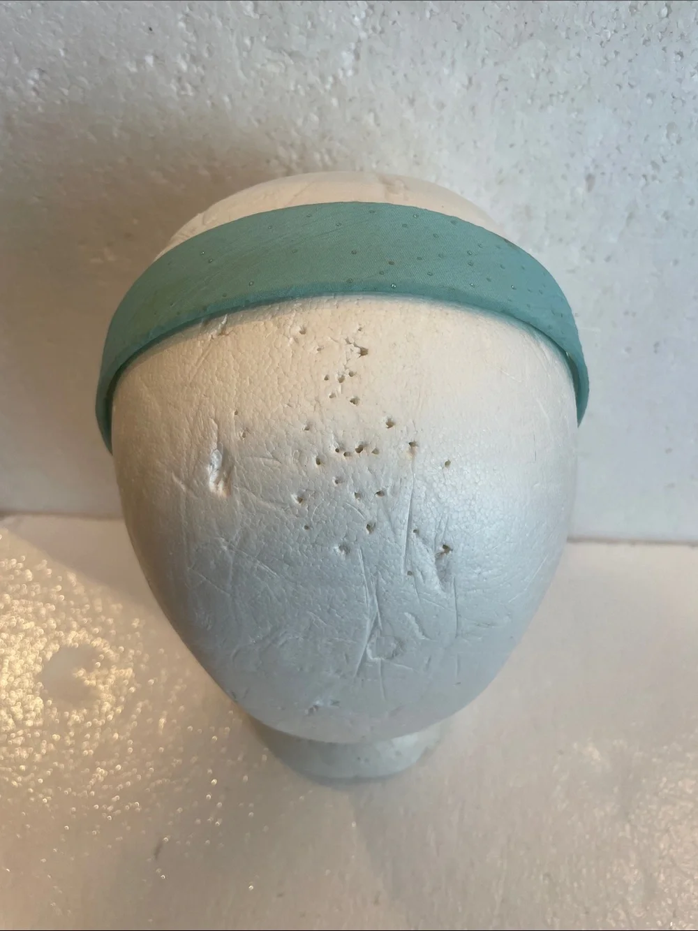 Vintage Y2K turquoise Aqua Blue sparkly Headband one size fits most